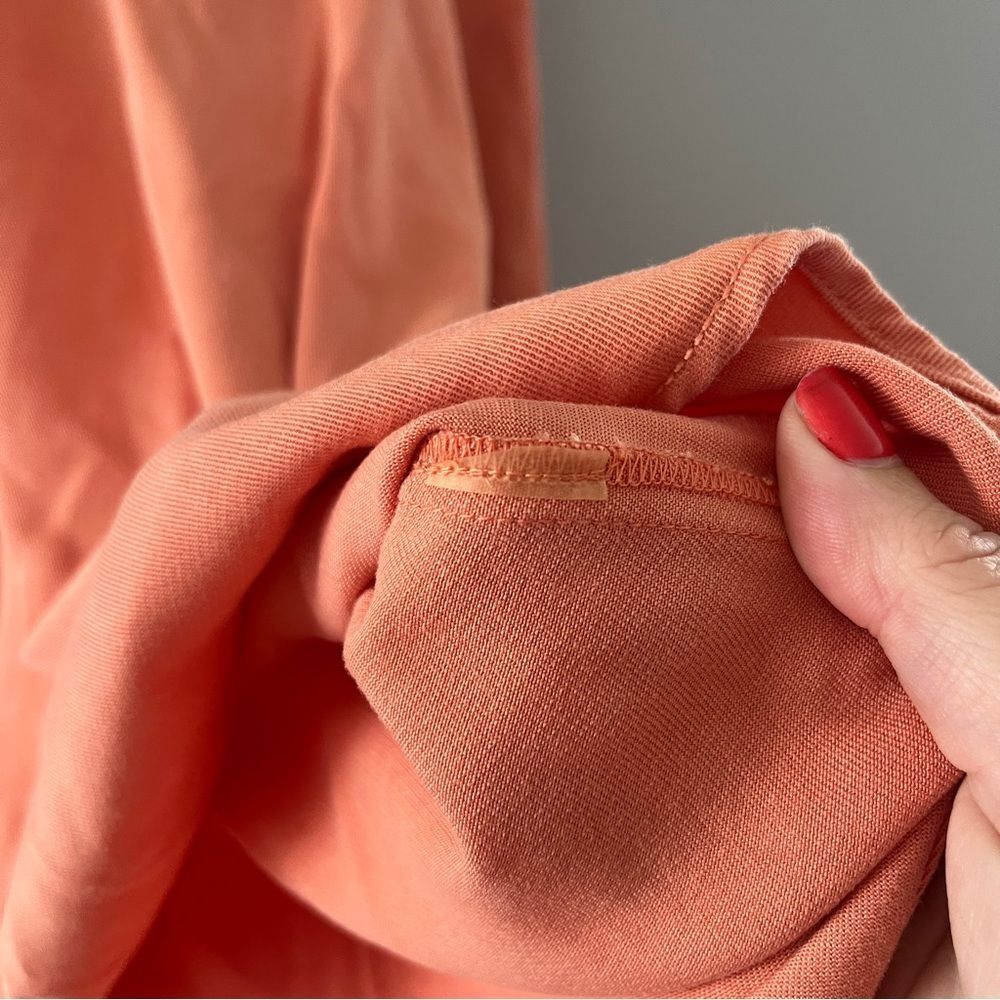 Soft Surroundings Peach 3/4 Sleeve V neck Tunic Size Large - Picture 6 of 7